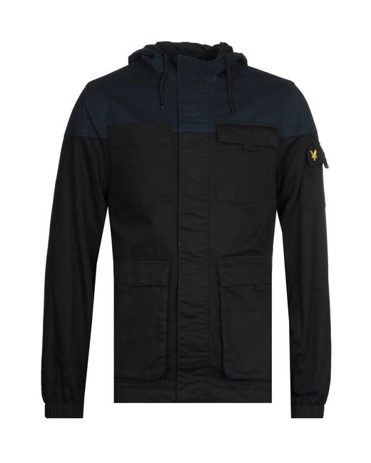 Lyle & Scott Blue Jet Contrast Yoke Jacket for men