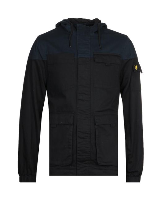 Lyle & Scott Blue Jet Contrast Yoke Jacket for men
