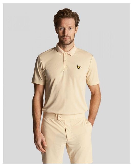 Lyle & Scott Natural Golf Technical Polo Shirt for men