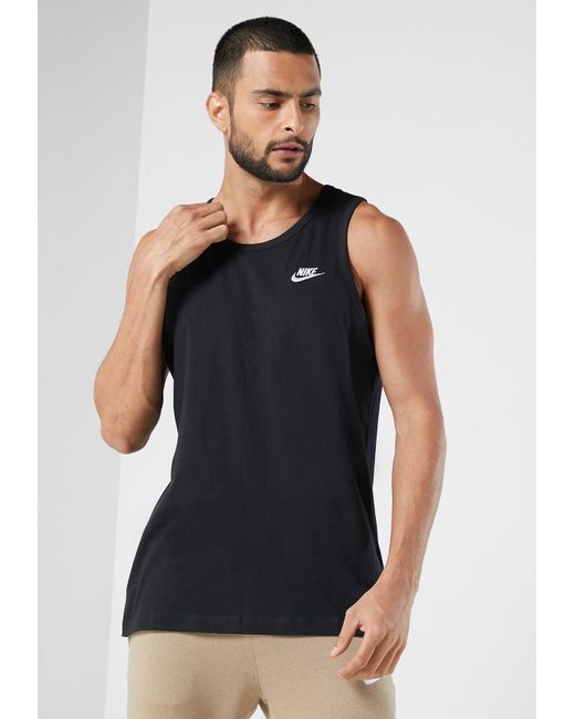 Nike Black Athletic Gym Casual Vest Tank Top for men