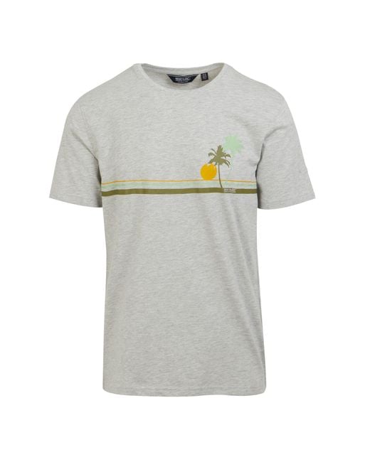 Regatta Gray Cline Viii Sunset Marl T-Shirt () Material_Synthetic for men