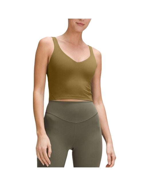 lululemon athletica Green Align Tank Top Sports Bra Lightweight Gym Running Yoga