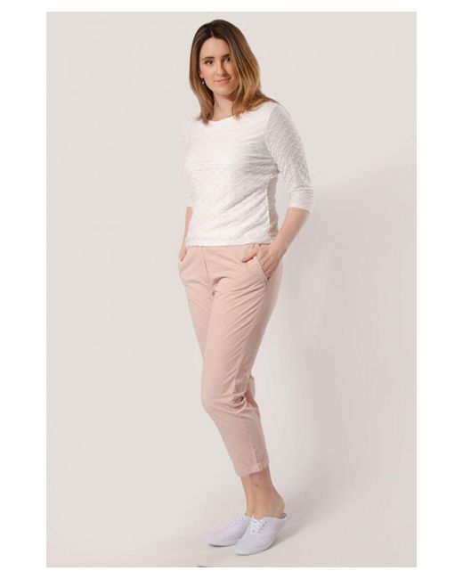 Secret Label White Diamond Textured Stretch Top