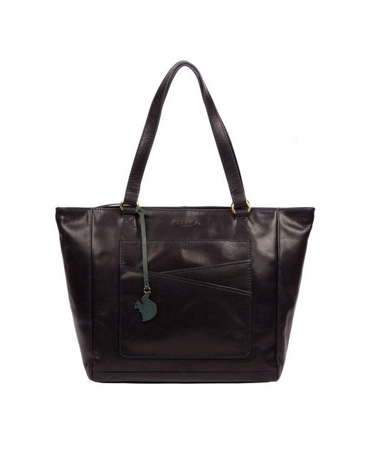 Conkca London Black 'Monique' Leather Tote Bag