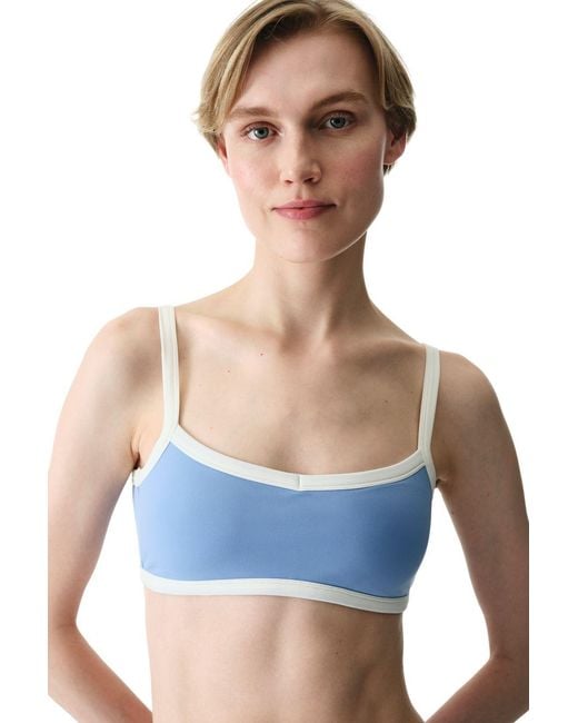 Penti Blue Padded V-Neck Sports Bra