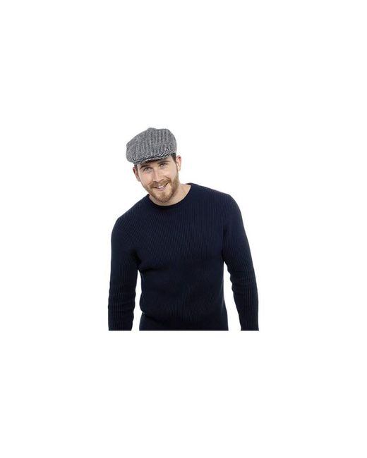 Sock Snob Gray Checked Wool Blend Traditional Flat Cap for men