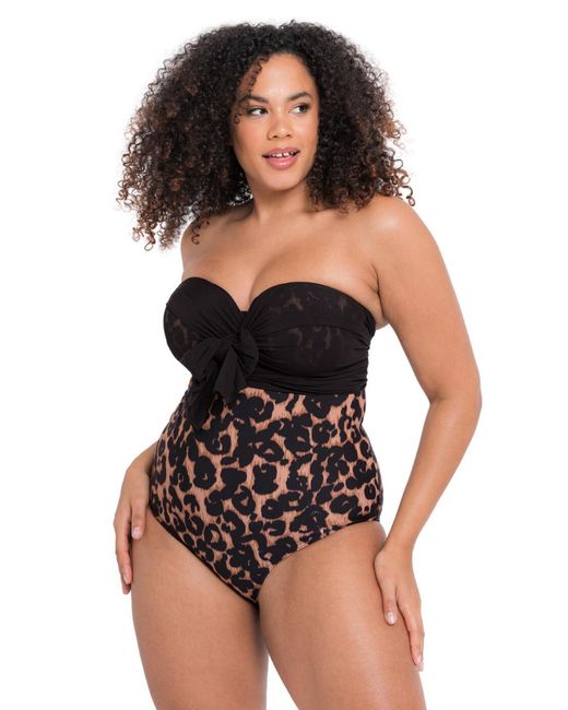 Curvy Kate Black Wrapsody Bandeau Swimsuit