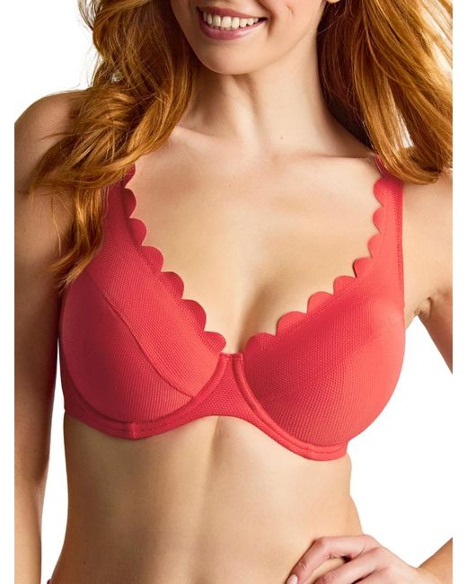 Panache Red Spirit Lauren Plunge Bikini Top
