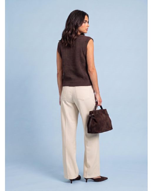 Urban Bliss Blue Wool Blend One Button Vest