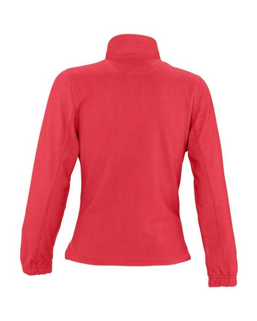 Sol's Red Ladies North Full Zip Fleece Jacket