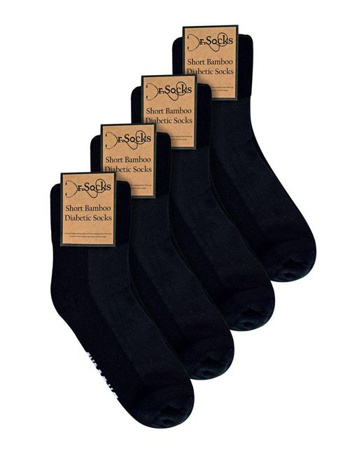 Dr.Socks Blue Bamboo Diabetic Ankle Socks for men