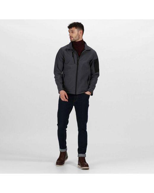 Regatta Gray Standout Arcola 3 Layer Waterproof And Breathable Softshell Jacket for men