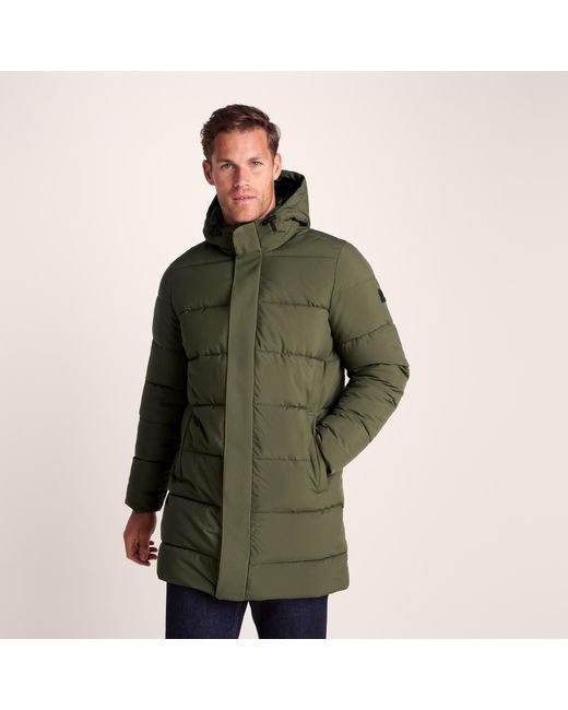 TOG24 Green Preece Padded Long Jacket for men