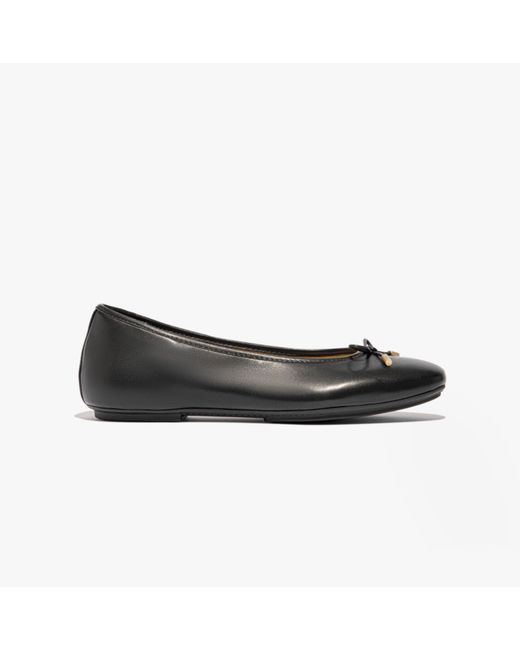 Fitflop Black Delicato Bow Ballet Flats Leather
