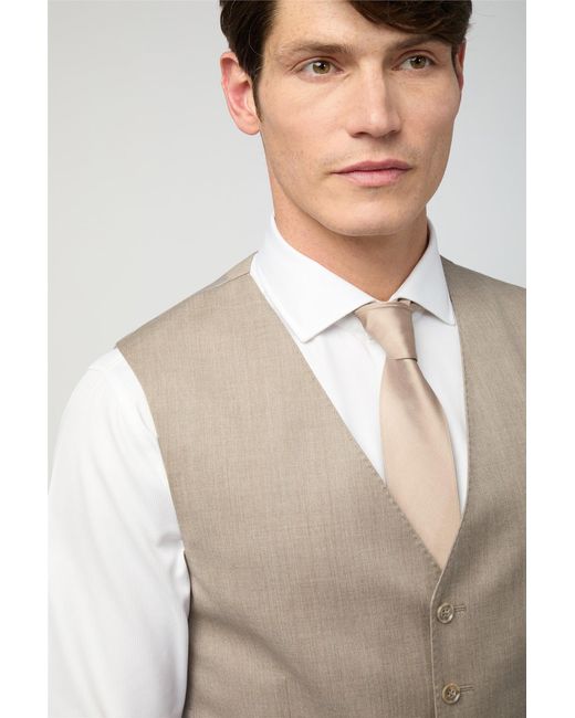 Alexandre Silver Label Natural V-Neck Tailored Suit Waistcoat for men