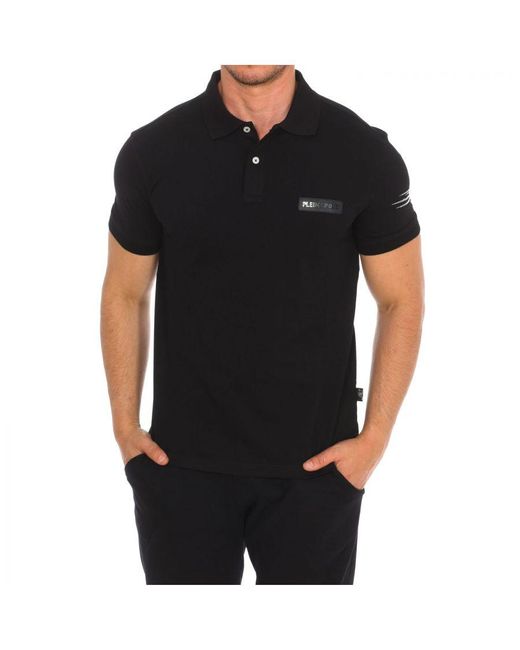 Philipp Plein Black Pips507 Short-Sleeved Polo Shirt for men