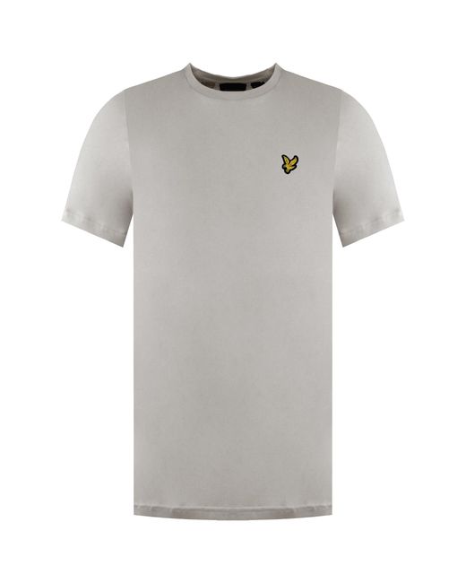 Lyle & Scott Gray Plain T-Shirt Cotton for men