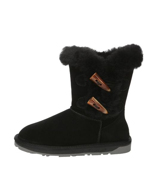 EverAu Australia Black Ever Au Stork Horn Toggle Button Short Boots