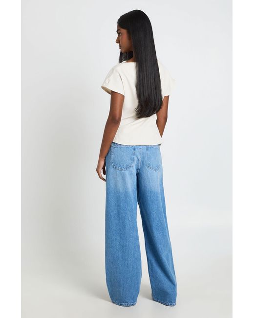 Boohoo White Woven Ruched Side Split Top