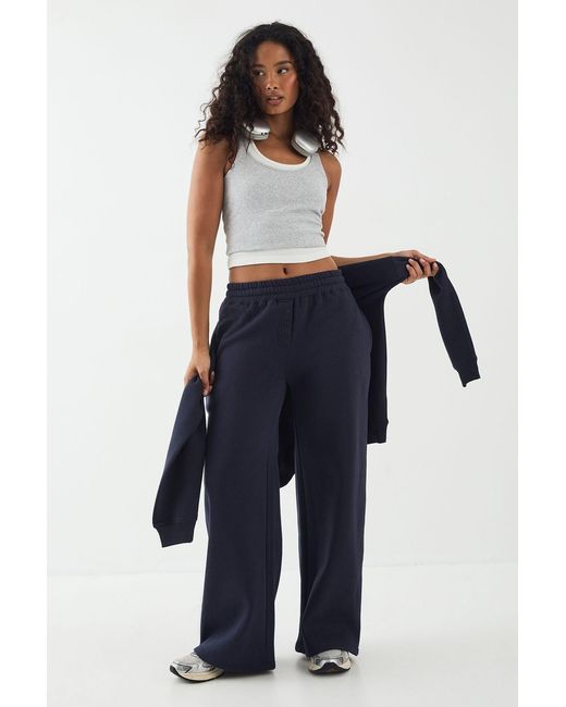 DSGN Studio Blue Embroidery Henley Jogger