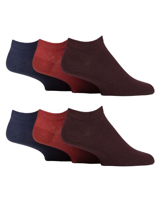 Gentle Grip 6Er-Pack Herren Diabetiker Trainingssocken in Red für Herren