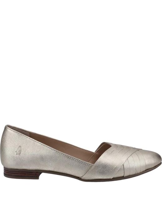 Hush Puppies Brown Ladies Marley Metallic Leather Ballet Shoes ()