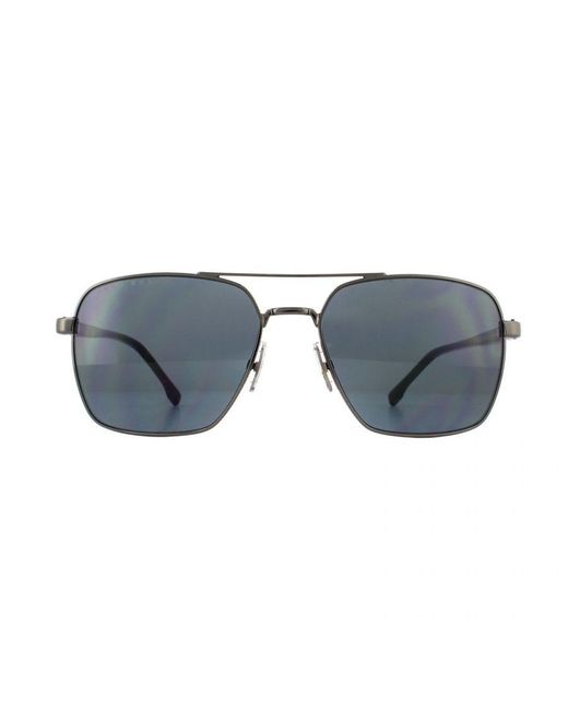 Boss Blue Sunglasses 1045/S V81 Ir Dark Ruthenium Metal (Archived) for men