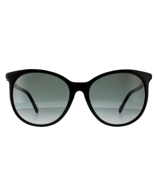Jimmy Choo Black Round Copper Dark Gradient Sunglasses