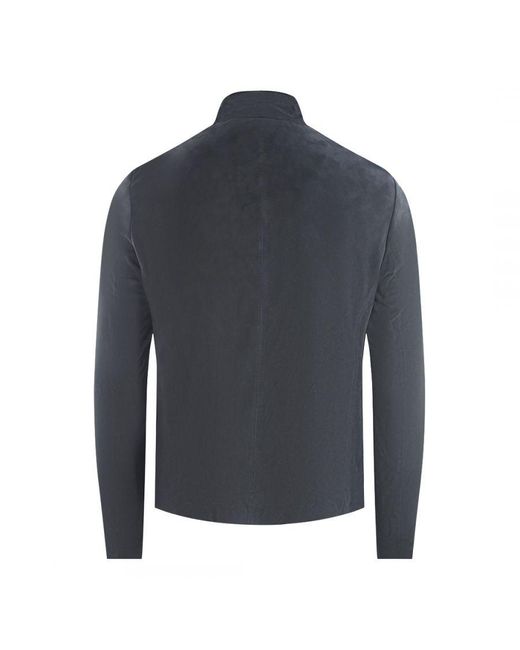 Emporio Armani Blue Leather Jacket for men