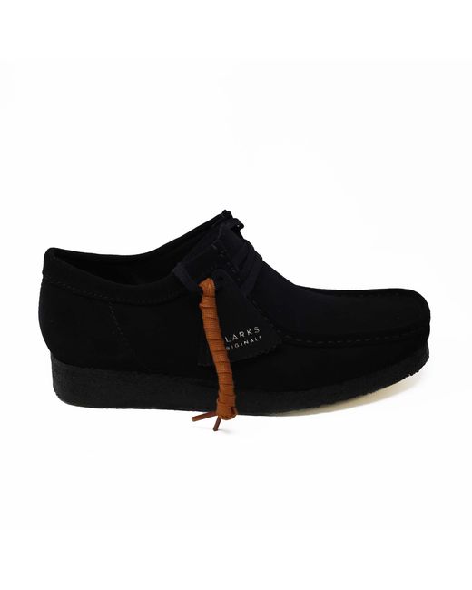 Clarks Black Elegant Shoe Originals Wallabee M Leather for men