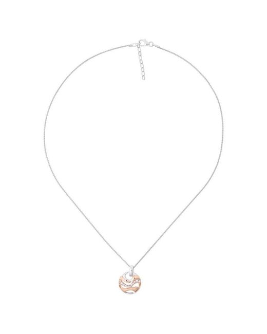 Orphelia Metallic 'Elvina' 925 Sterling Chain With Pendant