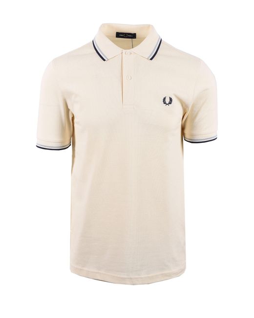 Fred Perry Natural Twin Tipped Polo Ecru/Dusky/French for men