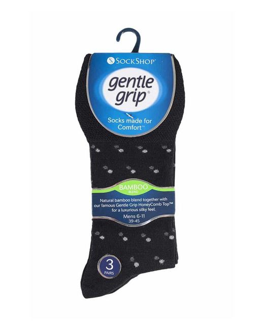 Gentle Grip Black Sock Shop for men