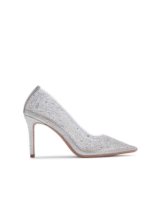 Carvela Kurt Geiger White Heels Silver Lovebird