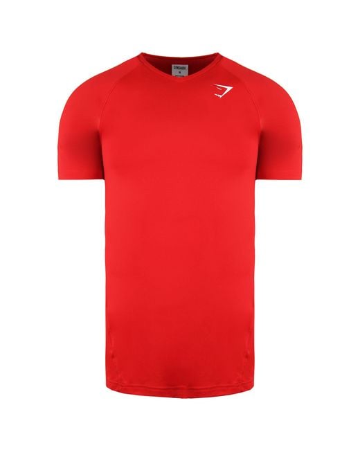 GYMSHARK Veer Rood T-shirt in het Red voor heren