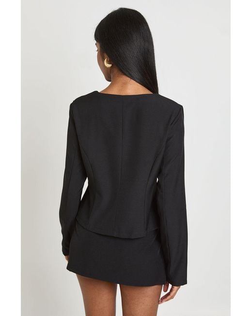 Boohoo Black Tailored Mini Skirt