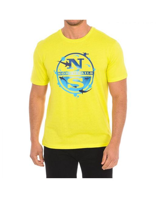 North Sails Yellow Short Sleeve T-Shirt 9024120 for men