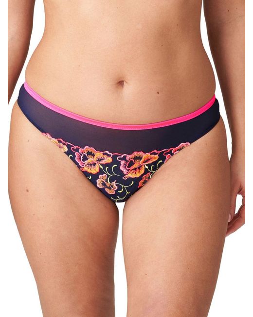 Primadonna Red Devdaha Thong Velvet Polyamide