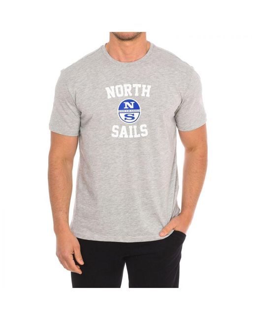 North Sails Gray Short Sleeve T-Shirt 9024000 for men