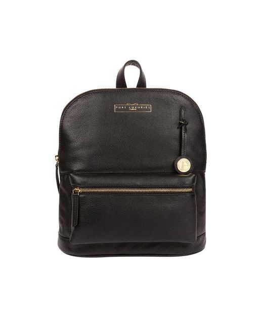 Pure Luxuries Black 'Kinsely' Leather Backpack
