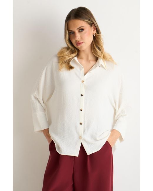 Gini London Red Kimono Oversized Blouse