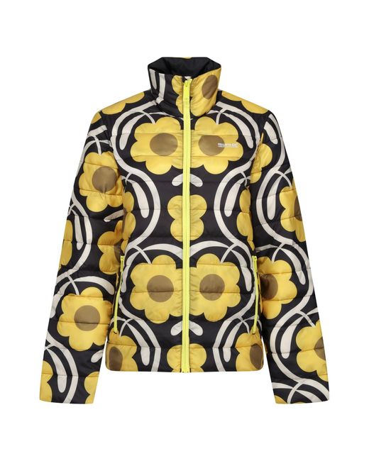 Regatta Yellow Ladies Orla Kiely Apple Blossom Baffled Jacket