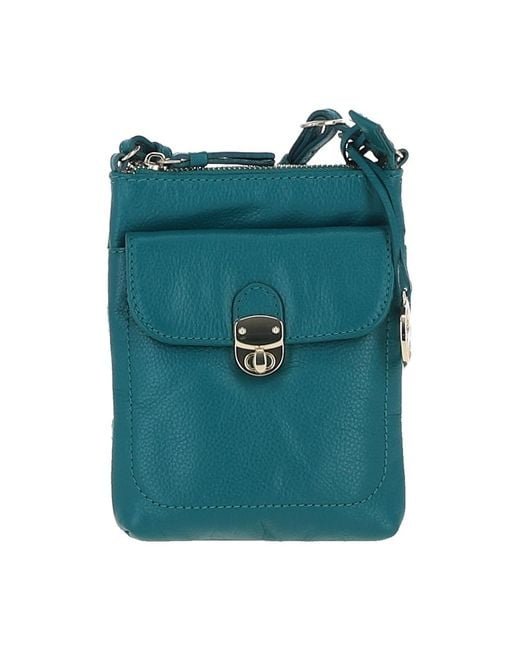 Ashwood Leather Blue Real Crossbody Bag