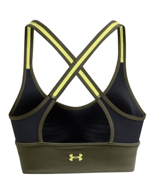 Under Armour Blue Hg Compression Fit Scoop Neck Sports Bra