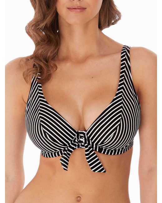 Freya Black Beach Hut High Apex Bikini Top