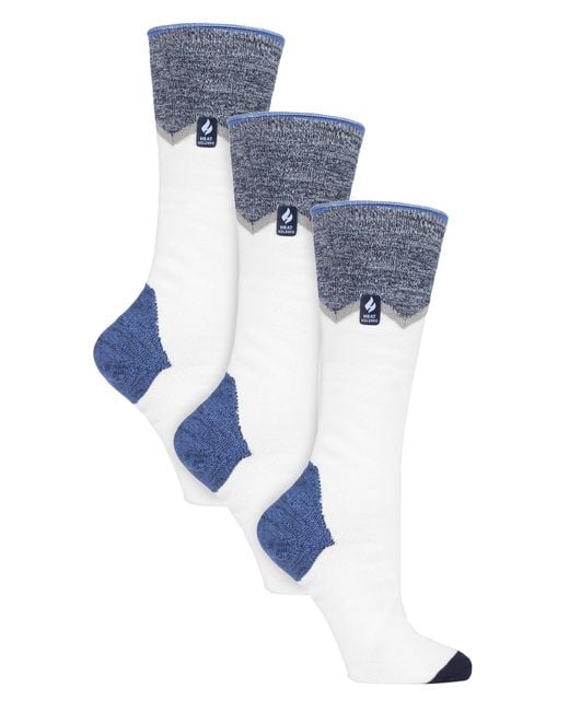 Heat Holders Blue 3 Pair Multipack Ultra Lite Ladies Ski Socks