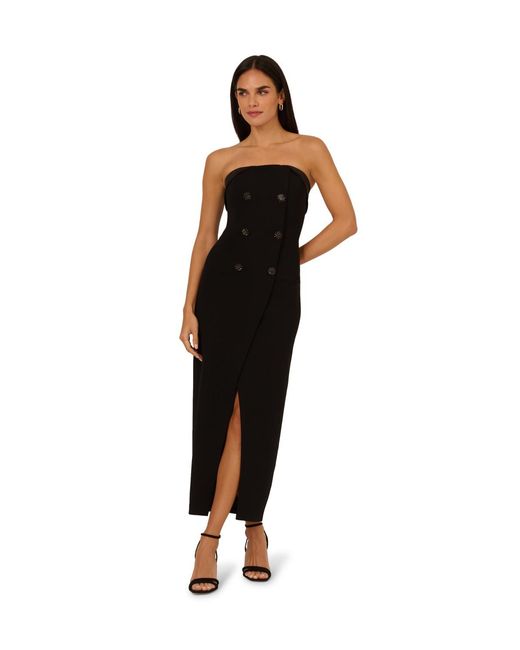 Adrianna Papell Black Knit Crepe Blazer Dress
