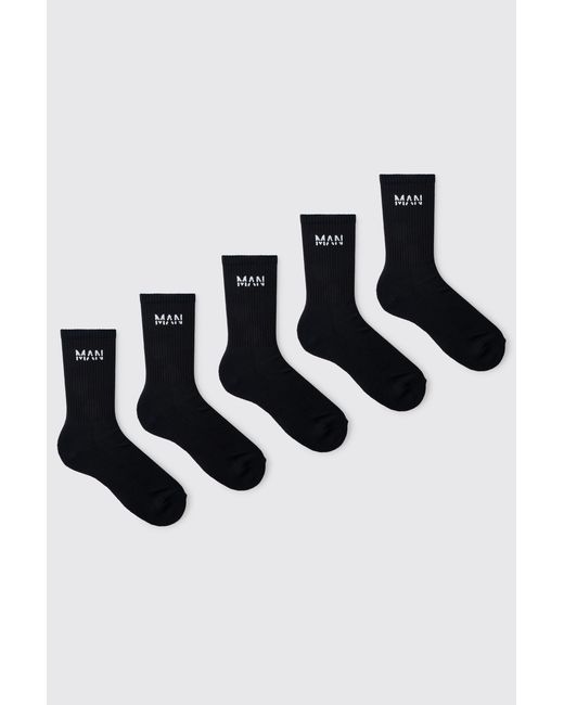 BoohooMAN White 5 Pack Dash Sport Socks for men