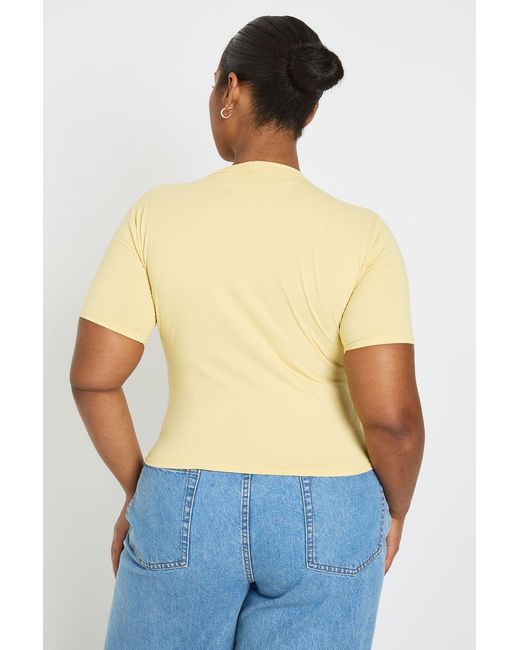 Boohoo Blue Plus Second Skin Crew Neck Everyday Tee