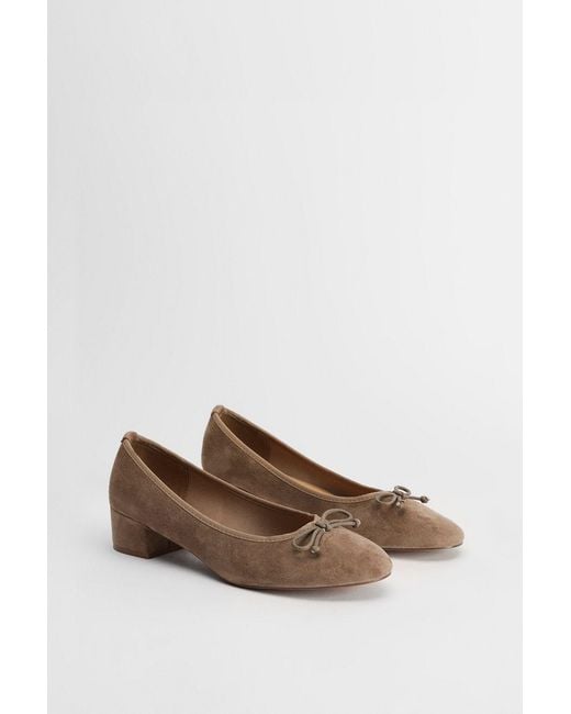 Good for the Sole Brown Barrie Faux Suede Low Heel Ballet Pumps